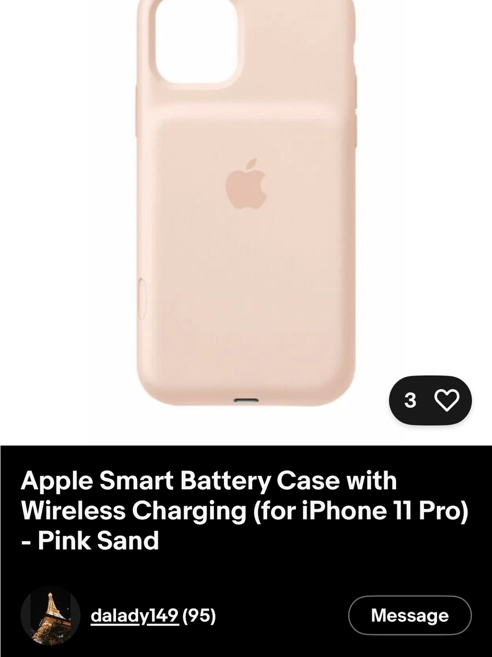 Apple Smart Battery Case in Blush Pink